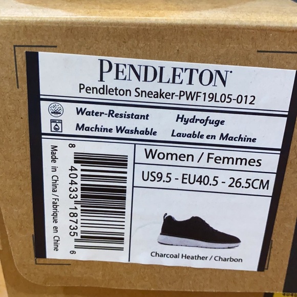 NWT Pendleton charcoal wool sneakers - Picture 5 of 7